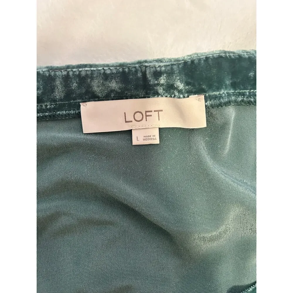 Beautiful Loft Women's Large Off Shoulder Puff Sleeve Blouse Indigo Blue, XC!!!!